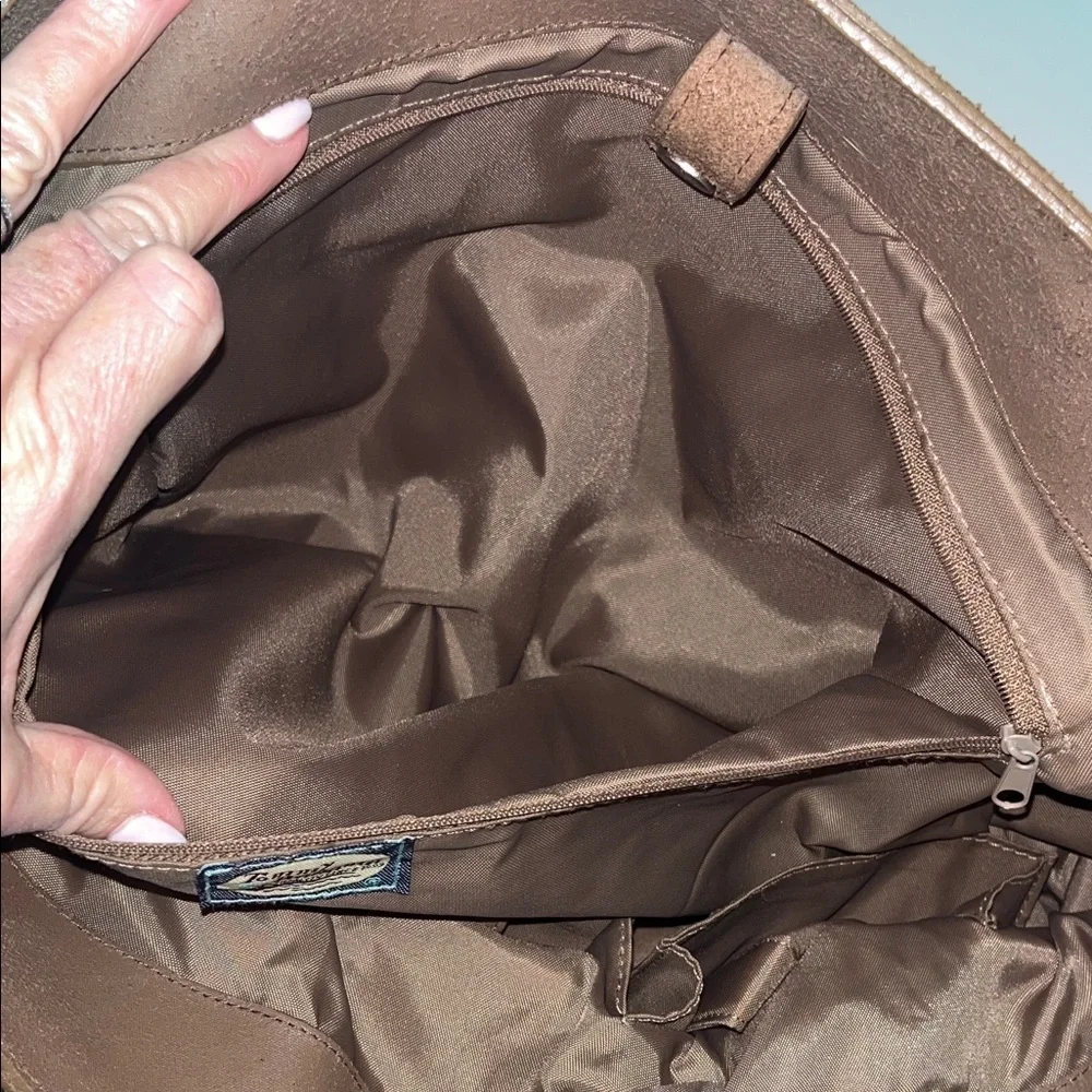 Tommy Bahama Large Tan Burlap and Brown Men's Travel Tote